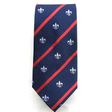 Custom Silk With Logo Handmade Jacquard Woven Men School Tie